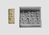 Cylinder seal, Faience, Mitanni