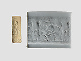 Cylinder seal with monsters, Faience, Assyrian