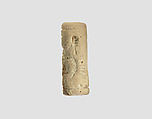 Cylinder seal with monsters, Faience, Assyrian