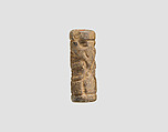 Cylinder seal with monsters, Faience, Assyrian