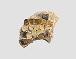 Mosaic fragment, Glass, stucco, gilding (?), Sasanian