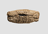 Cuneiform tablet case impressed with two cylinder seals, for cuneiform tablet 1983.135.5a: court deposition, Clay, Old Assyrian Trading Colony