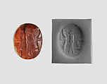 Conical seal, Carnelian, banded, Achaemenid
