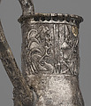Vessel terminating in the forepart of a stag, Silver, gold inlay, Hittite