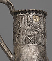 Vessel terminating in the forepart of a stag, Silver, gold inlay, Hittite