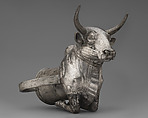 Vessel terminating in the forepart of a bull, Silver, Hittite