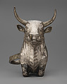 Vessel terminating in the forepart of a bull, Silver, Hittite