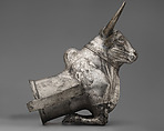 Vessel terminating in the forepart of a bull, Silver, Hittite