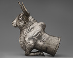 Vessel terminating in the forepart of a bull, Silver, Hittite