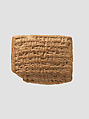 Cuneiform tablet: temple account, Clay, Achaemenid