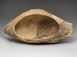Fish-shaped vessel, Gypsum alabaster, shell