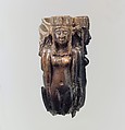 Fan or fly-whisk handle in the form of four female figures, Ivory, gold leaf, Assyrian