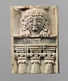 Furniture plaque carved in relief with a “woman at the window”, Ivory, glass, Assyrian
