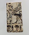 Champlevé furniture or cosmetic box plaque with a griffin and a floral frieze, Ivory, Assyrian