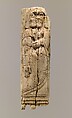 Furniture plaque with figure in relief, Ivory, Assyrian