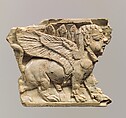 Furniture plaque carved in relief with sphinx, Ivory, Assyrian
