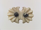 Ornament or button for harness, Shell, silver (?), Assyrian