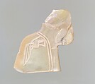 Inlay: banquet scene with a seated figure holding a palm frond, Shell, Sumerian