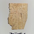 Furniture plaque carved in relief with papyrus buds and flowers, Ivory, Assyrian