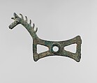 Horse bit cheekpiece in form of a horse, Bronze, Iran