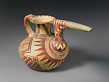 Spouted jar, Ceramic, paint, Iran