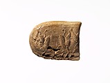 Cuneiform tablet impressed with seals: administrative document inscribed in Achaemenid Elamite, Clay, Achaemenid