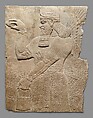 Relief panel, Gypsum alabaster, Assyrian