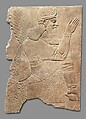 Relief panel, Gypsum alabaster, Assyrian