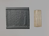 Cylinder seal, Milky chalcedony, Kassite