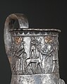 Vessel terminating in the forepart of a stag, Silver, gold inlay, Hittite