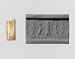 Cylinder seal, Stone, gray, Achaemenid
