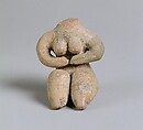 Seated female, Ceramic, paint, Halaf