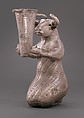 Kneeling bull holding a spouted vessel, Silver, Proto-Elamite