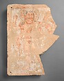 Panel fragment with the god Shiva/Oesho, Terracotta, gouache, Kushan