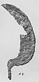Sickle blade, Iron, Sasanian