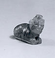 Lion amulet with human head, Stone