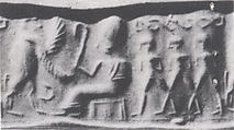 Cylinder seal and modern impression, Hematite
