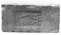 Inscribed brick, Ceramic, glaze, Babylonian