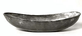 Oval bowl, Bronze, Sasanian