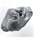 Bull head-shaped spout of vessel, Bitumen compound, shell, Elamite