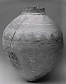 Jar with geometric decoration, Glazed ceramic, Assyrian