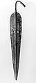 Spearhead with bent tang and slotted blade, Copper alloy, Hattian