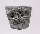 Cup in the shape of a lion's head, Faience, glaze