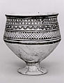 Goblet with geometric designs, Ceramic, paint