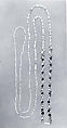 Necklace, Gypsum alabaster, carnelian, shell, bitumen, Iran