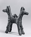 Pendant in the form of two addorsed horses, Bronze, Iran