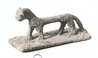 Figurine of a feline, Bronze, Parthian
