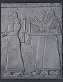 Cast of relief: musicians, Plaster, painted