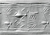 Cylinder seal, Marble, black