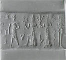 Cylinder seal, Hematite, black, Babylonian
